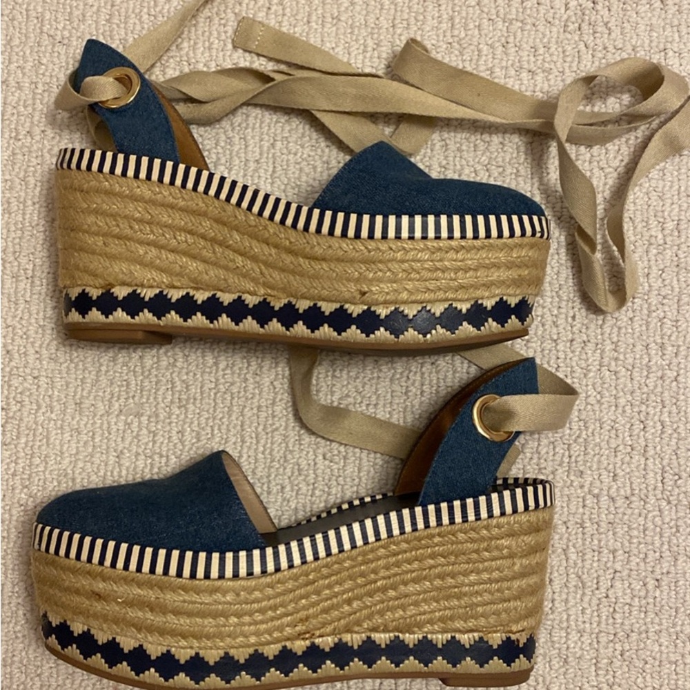 Tory Burch Denim Espadrilles